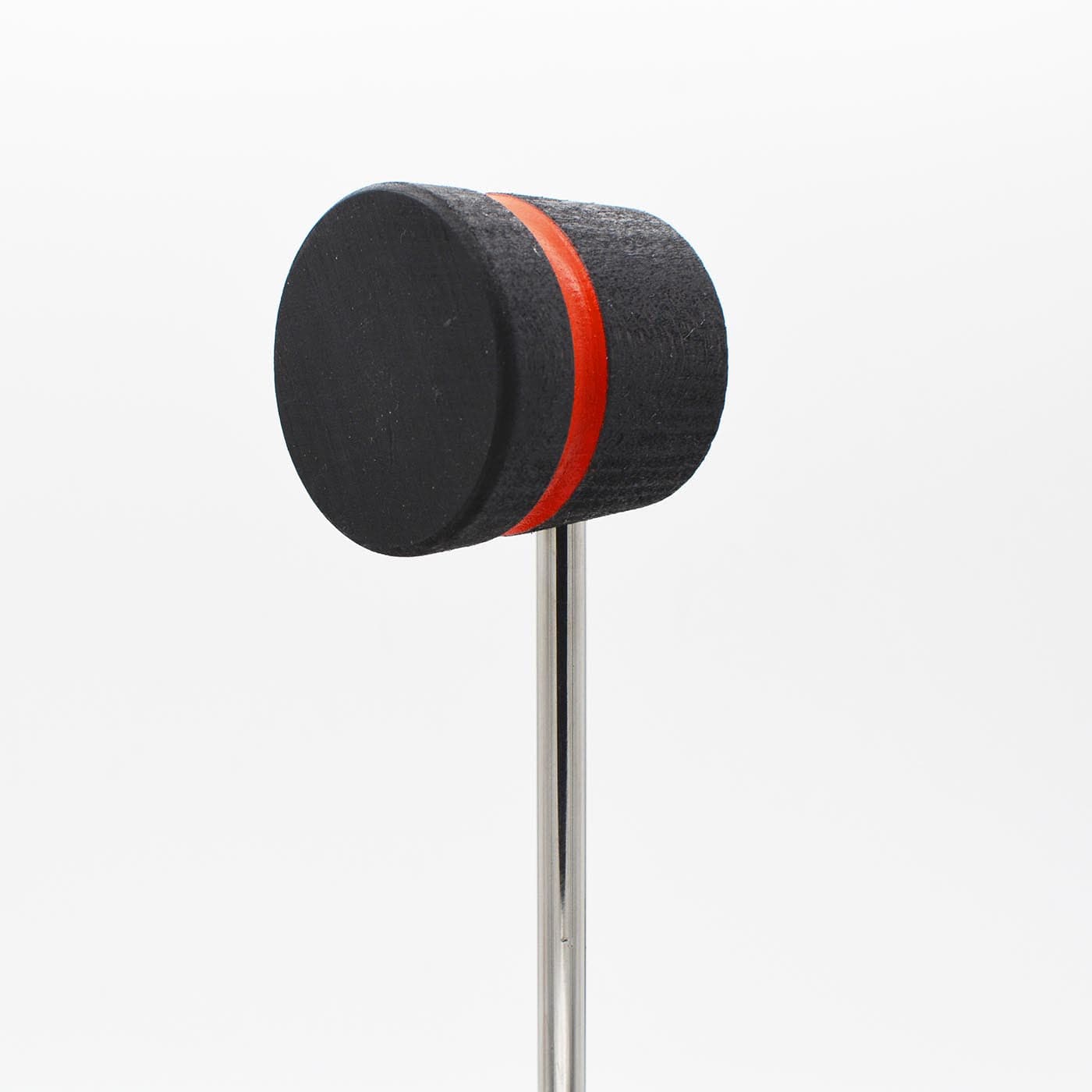 Low Boy Bass Drum Beaters - Lightweight, Black with Red Stripe