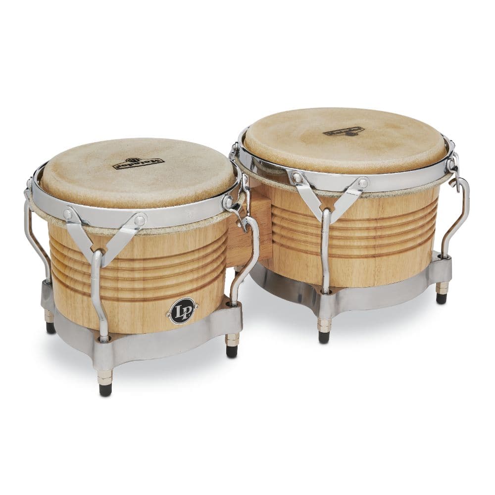 LP Matador Wood Bongos - Natural/Chrome