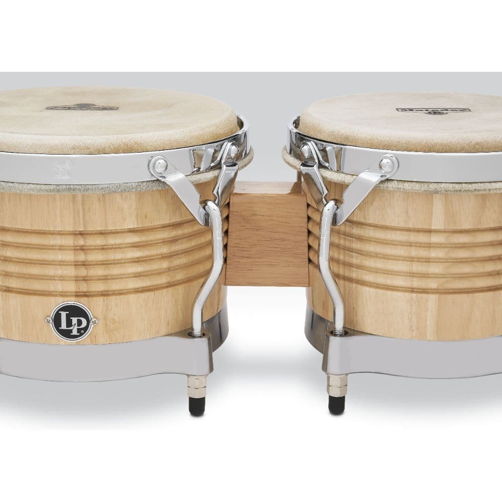 LP Matador Wood Bongos - Natural/Chrome