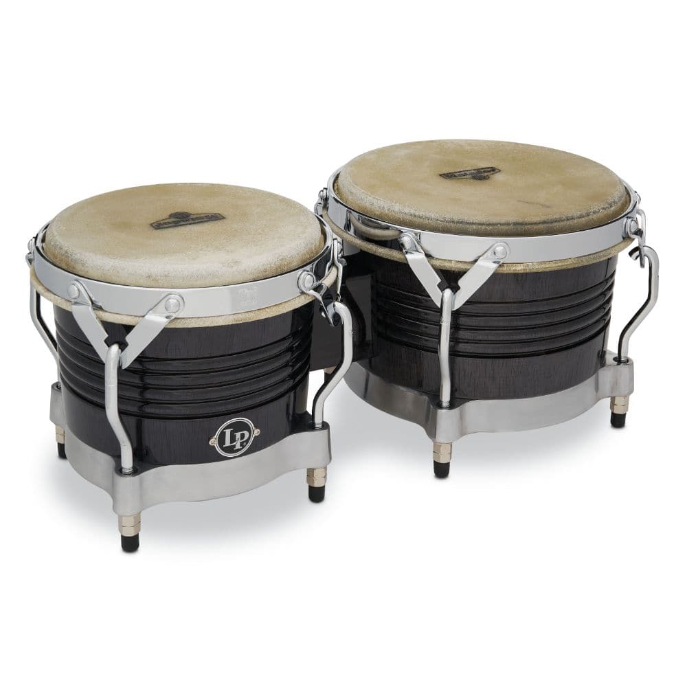 LP Matador Wood Bongos - Black Wood/Chrome