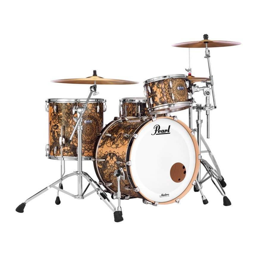 Pearl Masters Maple Complete 3pc Drum Set w/20bd - Cain & Abel