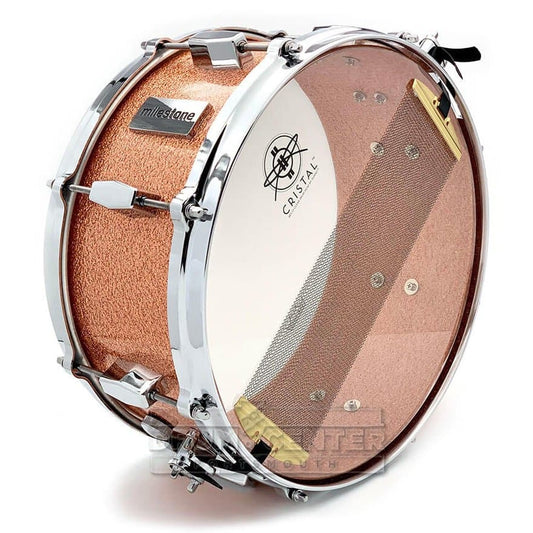 Milestone Founder's Model Fiberglass Composite Snare Drum 14x6.5 Copper Sparkle