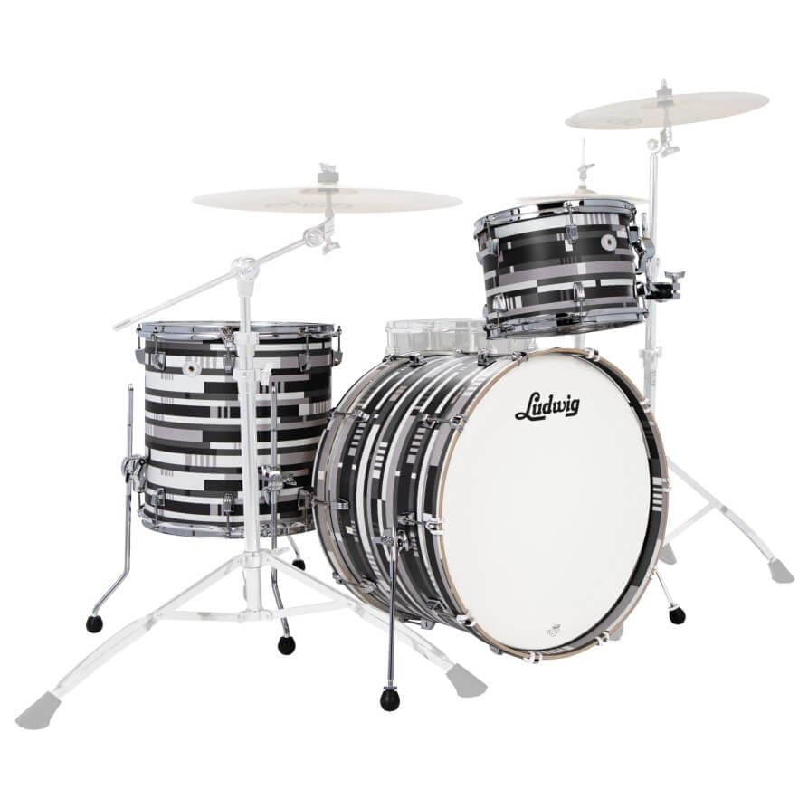 Ludwig Neusonic 3pc Drum Set Digital Black Oyster