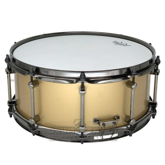 Noble & Cooley Alloy Classic Painted Snare Drum 14x6 Flat Gold w/Black Hw
