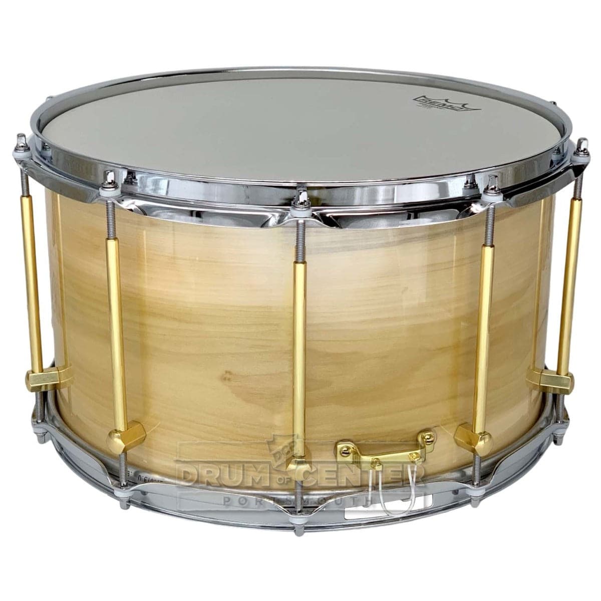 Noble & Cooley Solid Shell Classic Tulip Snare Drum 14x8 Natural Gloss w/Oval Badge