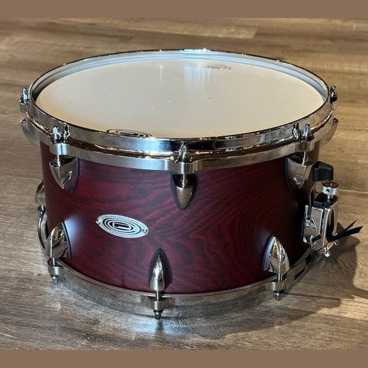 Used Orange County Maple/Ash Hybrid Snare Drum 13x7 Chestnut Stain