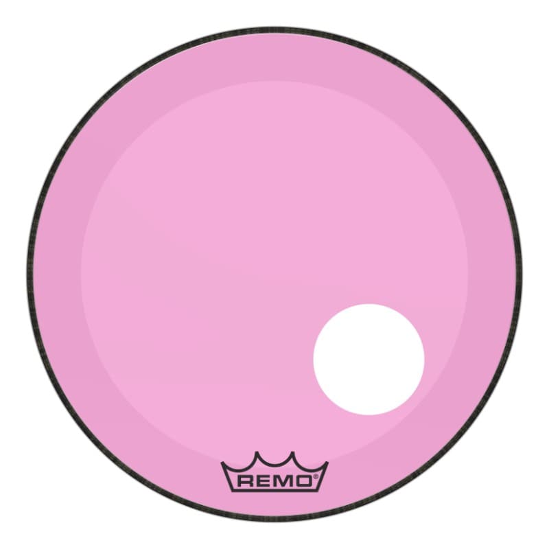 Remo Colortone Pink Powerstroke P3 Colortone 22 Inch Bass Drum Head w/5" Offset Hole