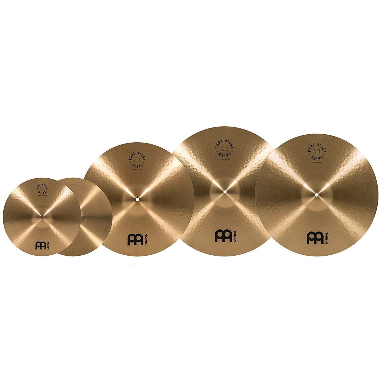 Meinl Pure Alloy Cymbal Set 15H/18C/22R+Free 20 Crash, Ching Ring and Cymbal Bacon