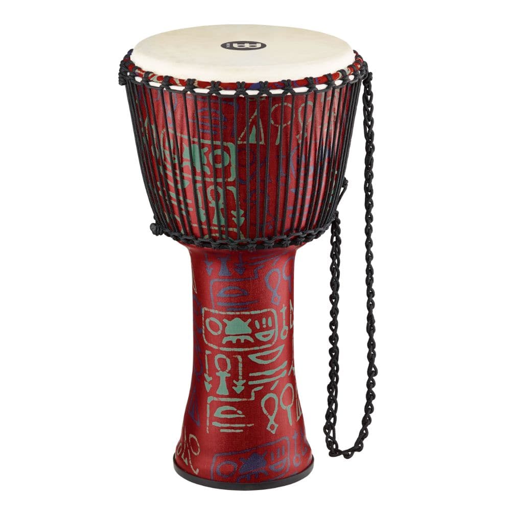 Meinl Rope Tuned Travel Djembe, 12, Pharaoh's Script, Goat Head