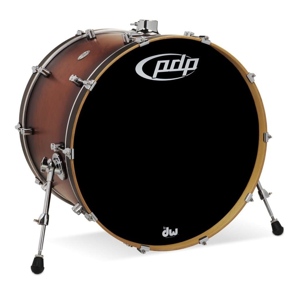 PDP Concept Series Maple Bass Drum, 18x24, Satin Tobacco Burst w/Chrome Hw