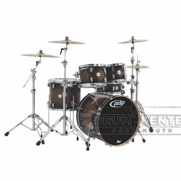 PDP Concept Exotic 5pc Drum Set Walnut Charcoal Burst