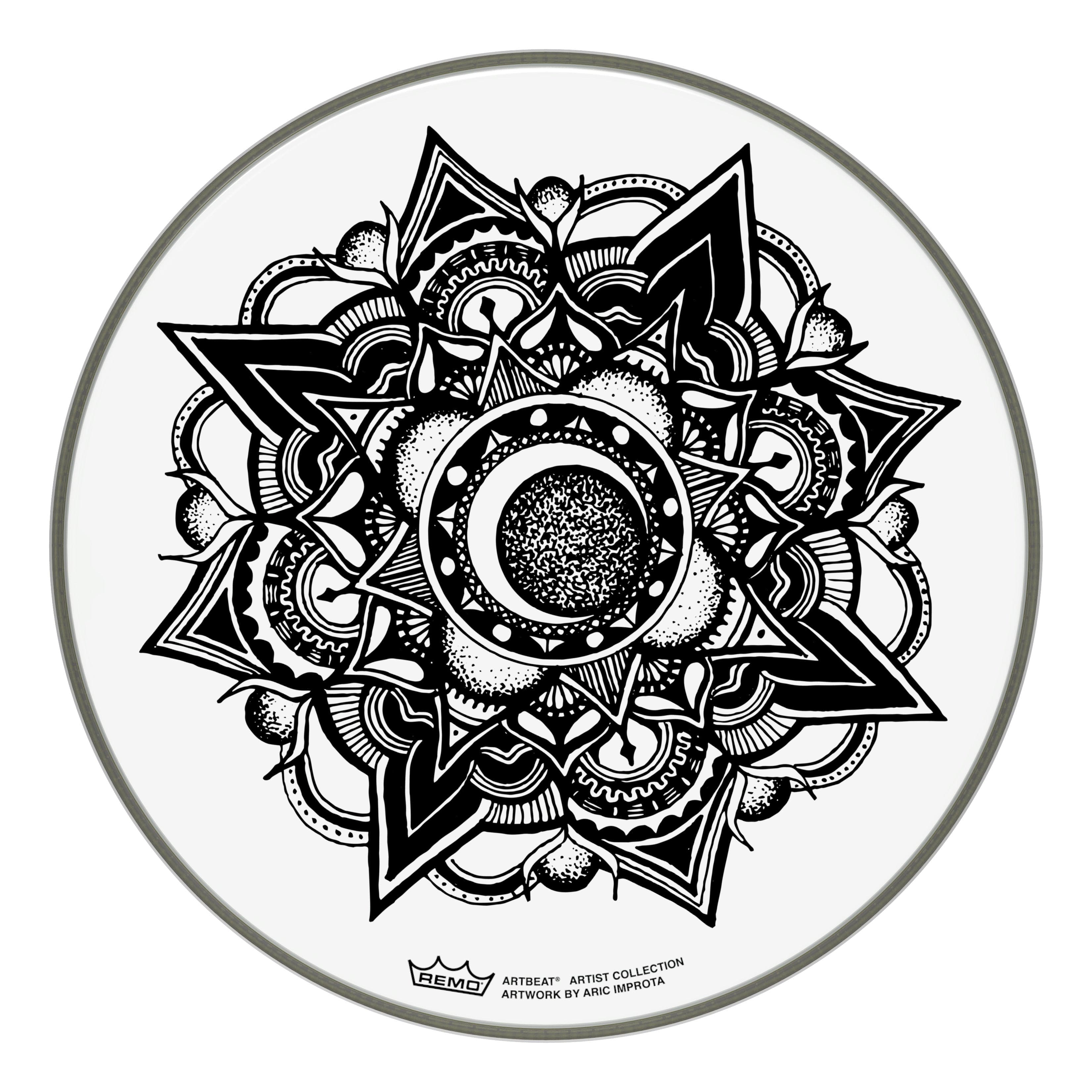 Remo ARTBEAT Artist Collection Drumhead - Aric Improta Nocturnal Bloom 13"