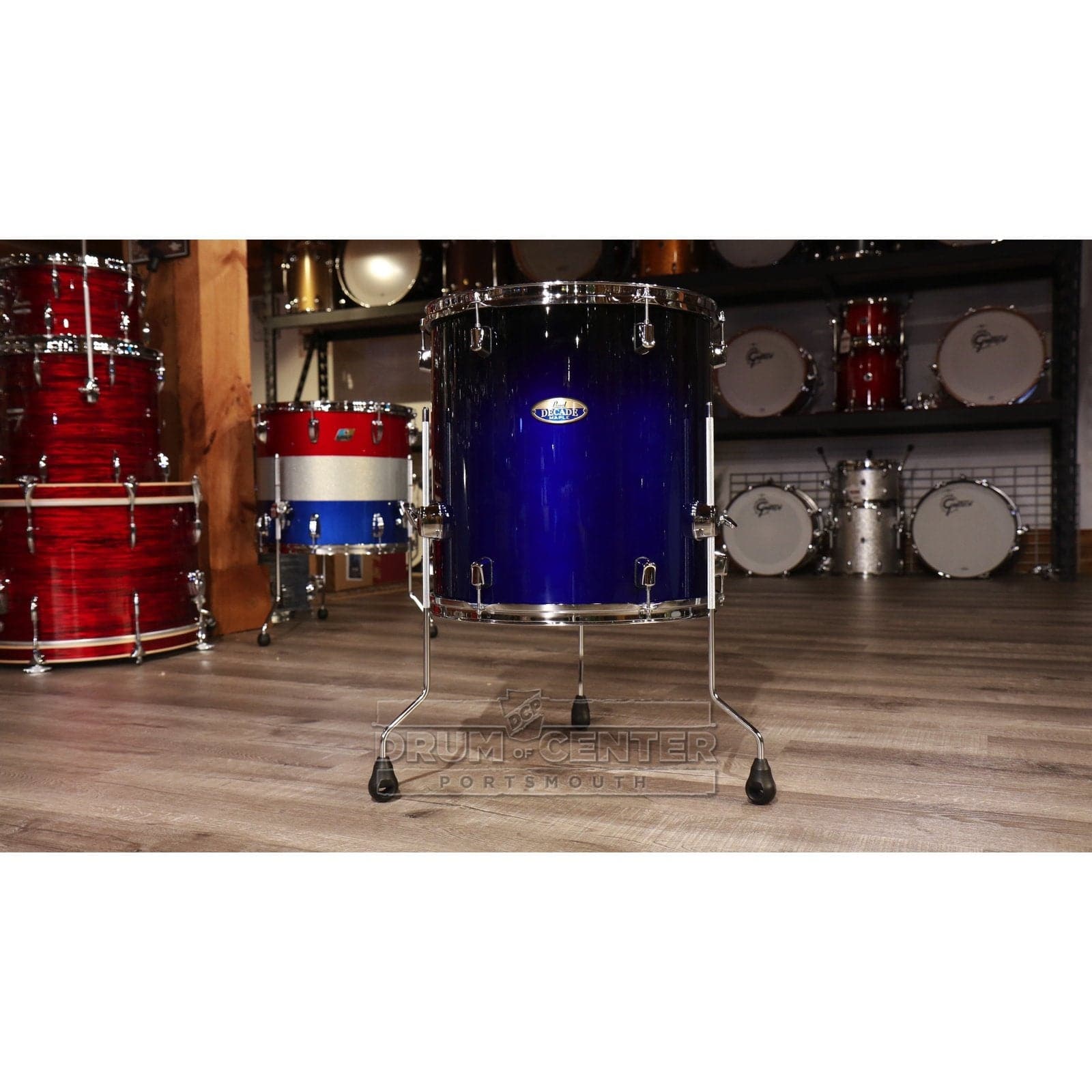 Pearl Decade Maple 14x14 Floor Tom- Kobalt Blue Fade