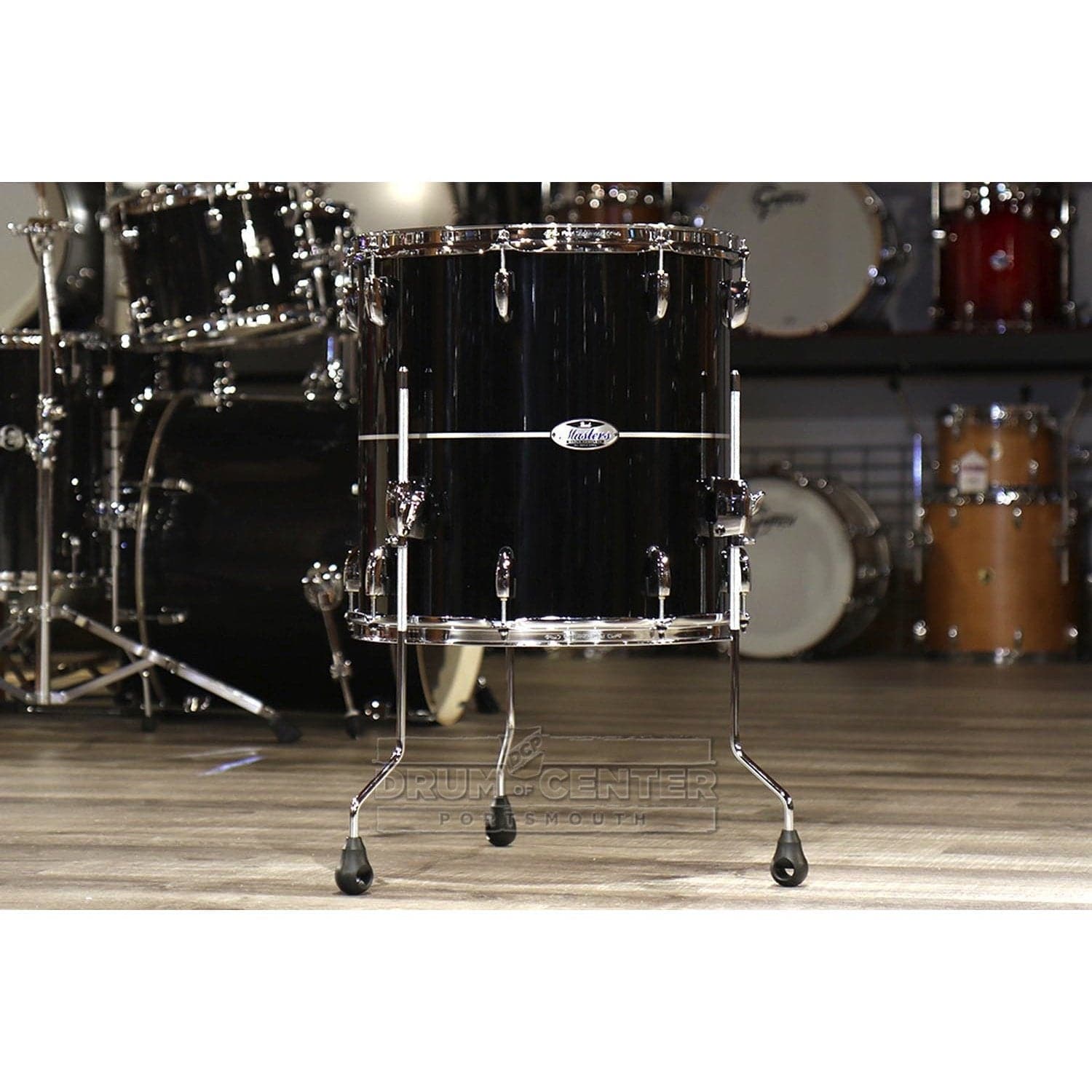 Pearl Masters Maple Complete 16x16 Floor Tom- Quicksilver Black
