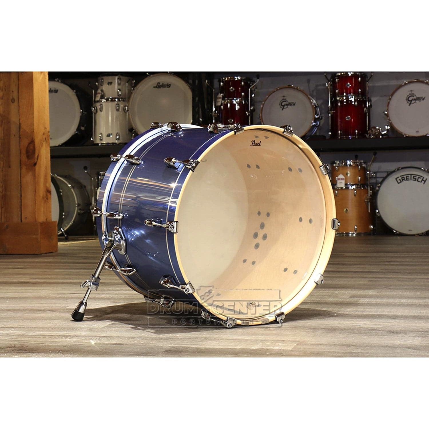 Pearl Masters Maple Complete 24x14 Bass Drum - Light Blue Metallic