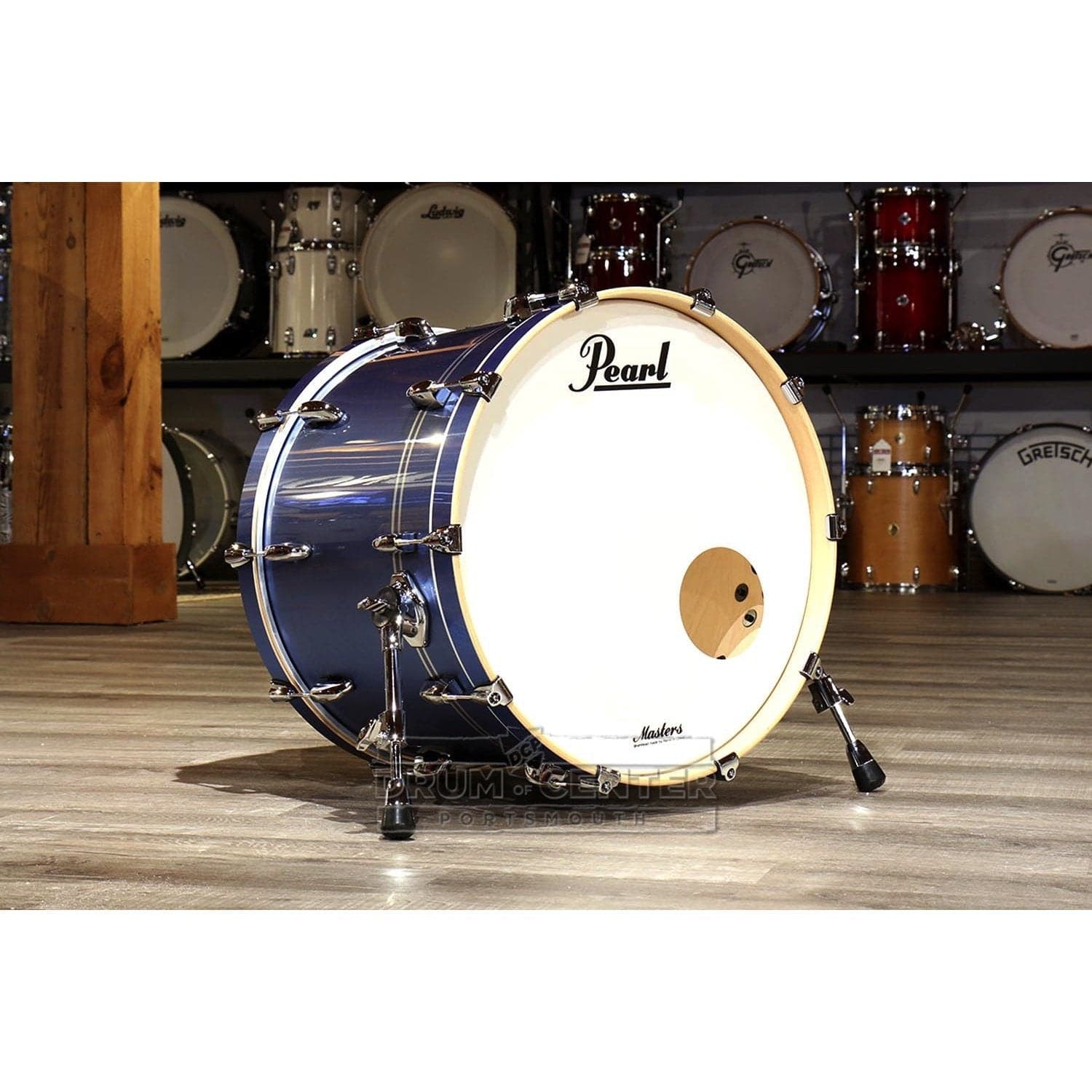 Pearl Masters Maple Complete 24x14 Bass Drum - Light Blue Metallic