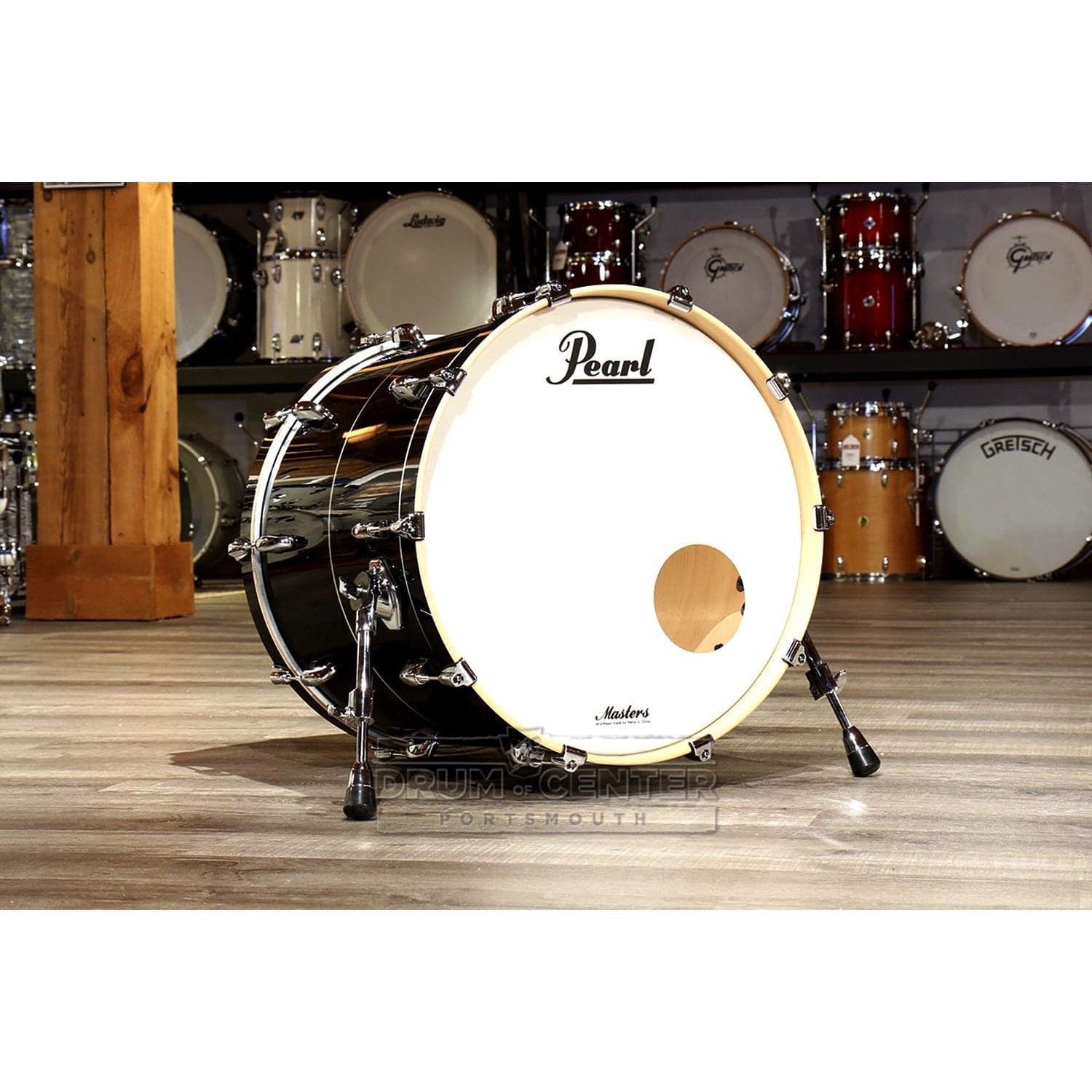 Pearl Masters Maple Complete 24x14 Bass Drum - Quicksilver Black