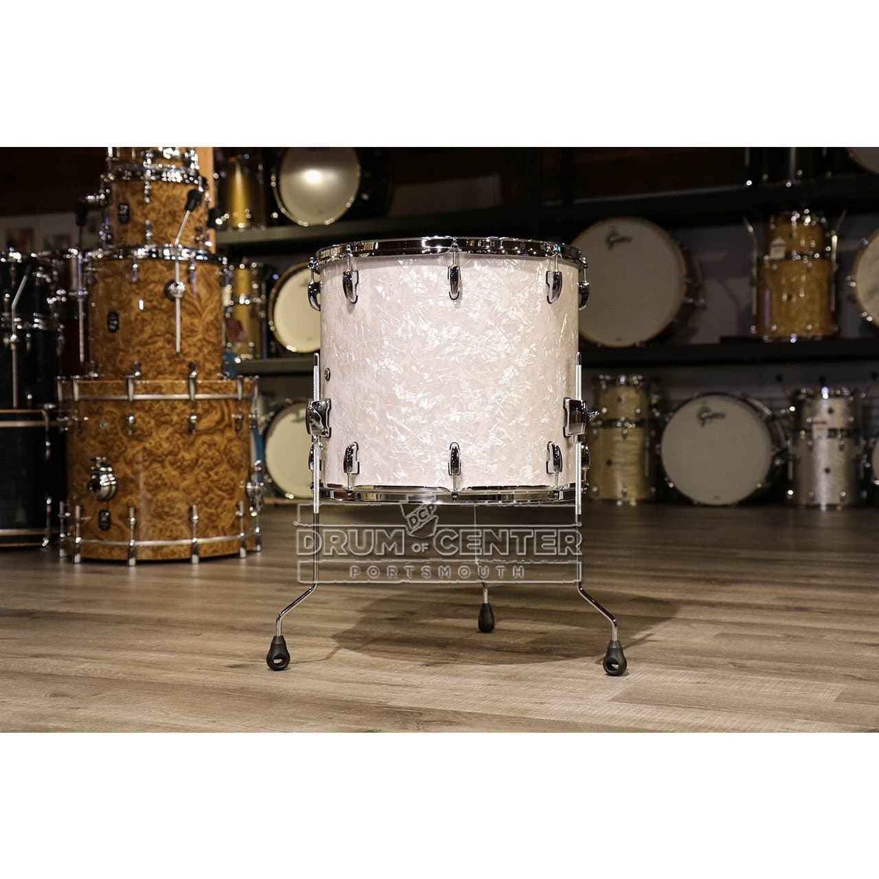 Pearl Masters Maple Complete 16x16 Floor Tom- White Marine Pearl