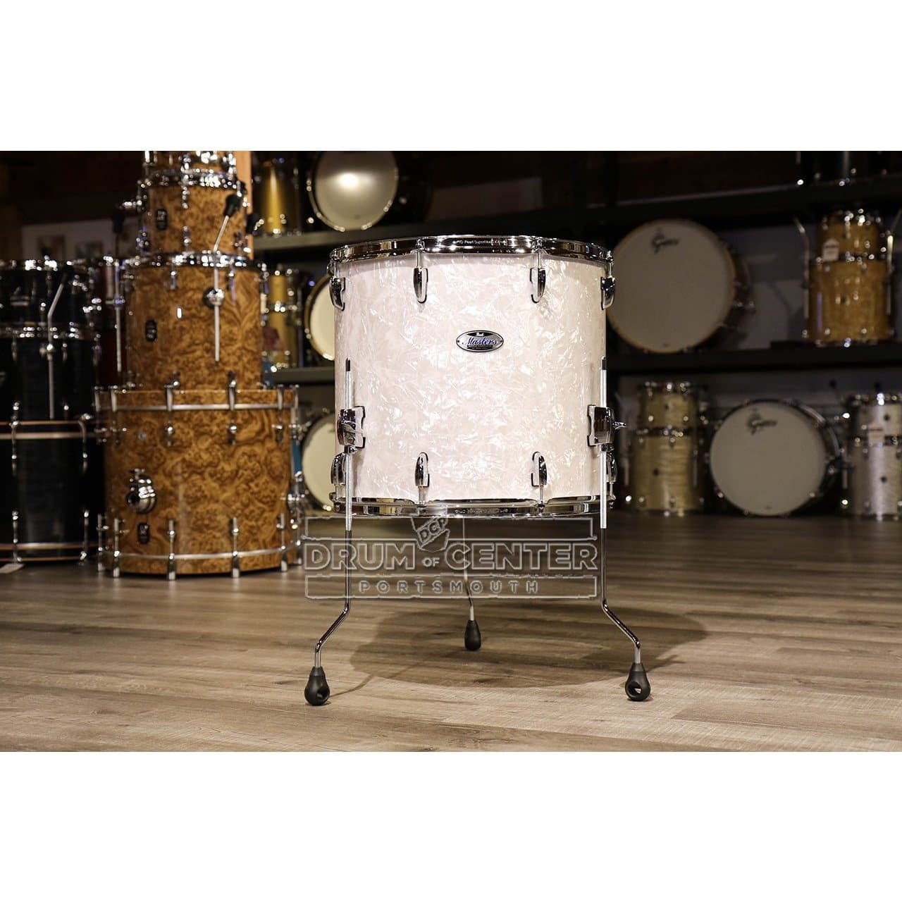 Pearl Masters Maple Complete 16x16 Floor Tom- White Marine Pearl