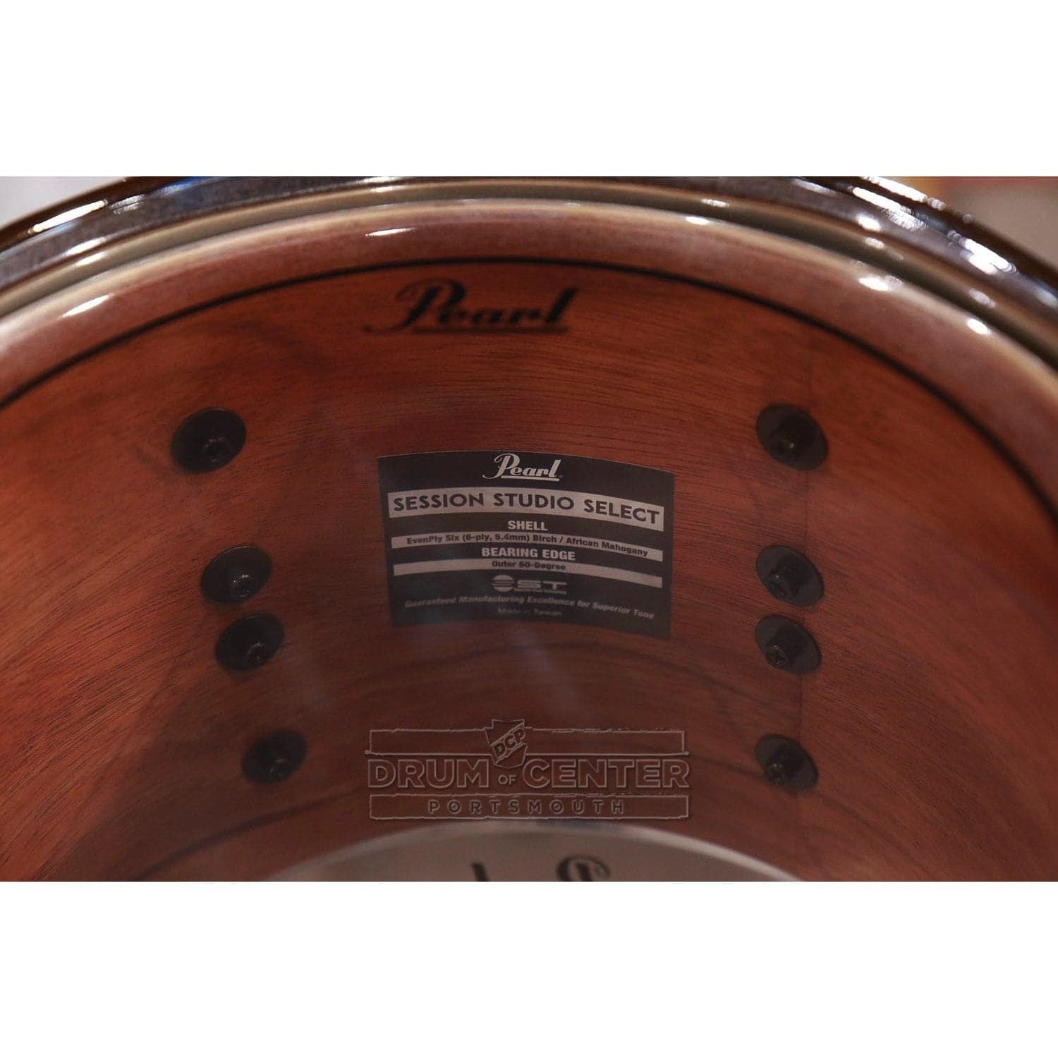 Pearl Session Studio Select 5pc Drum Set Black Mirror Chrome