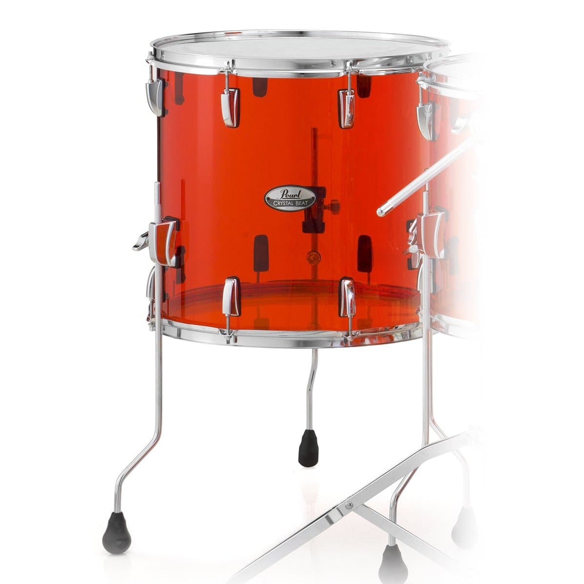 Pearl Crystal Beat Acrylic Floor Tom 16x15 Ruby Red