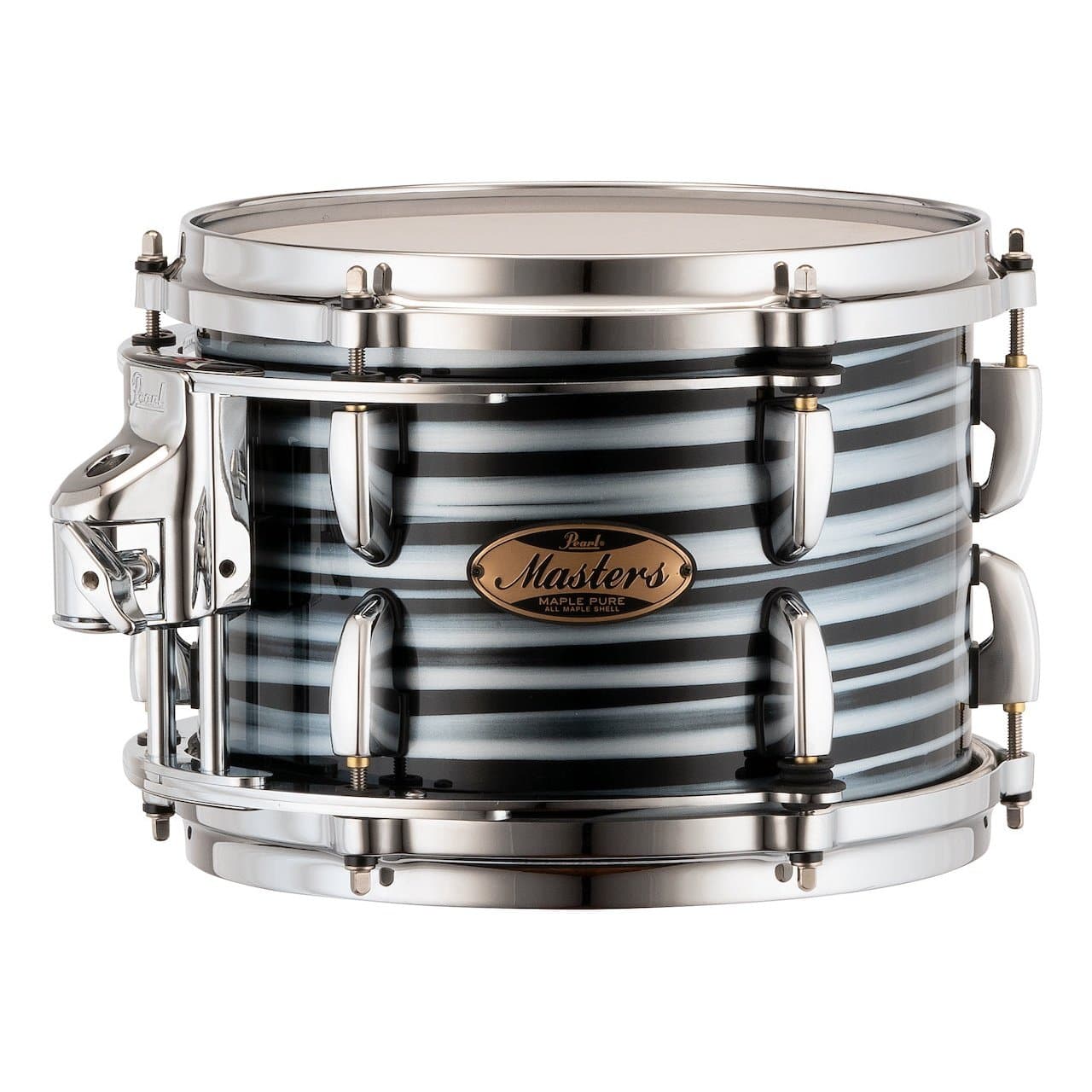Pearl Masters Maple Pure Tom 10x7 w/L-Bracket R2 Mount Black Oyster Swirl