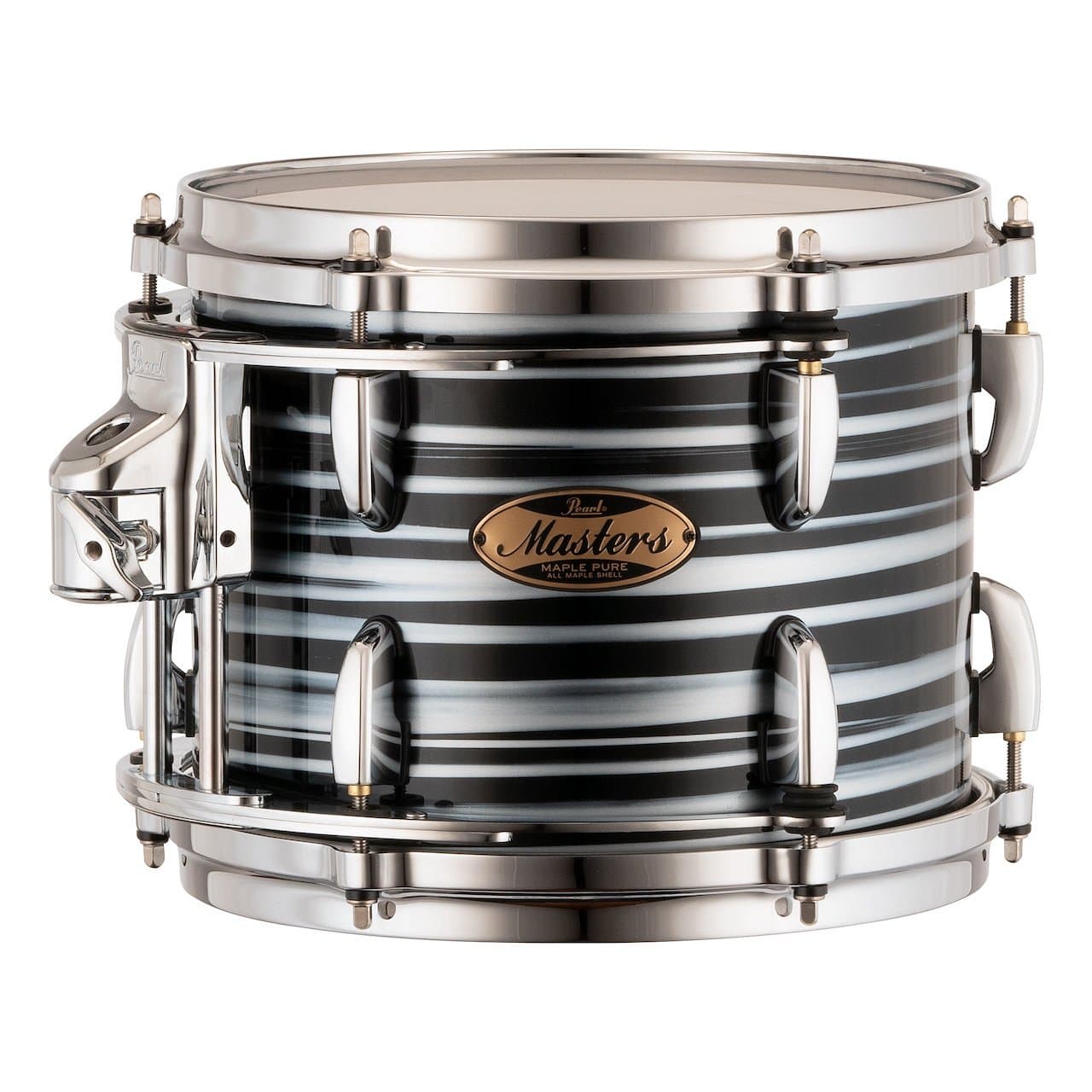 Pearl Masters Maple Pure Tom 10x8 w/L-Bracket R2 Mount Black Oyster Swirl
