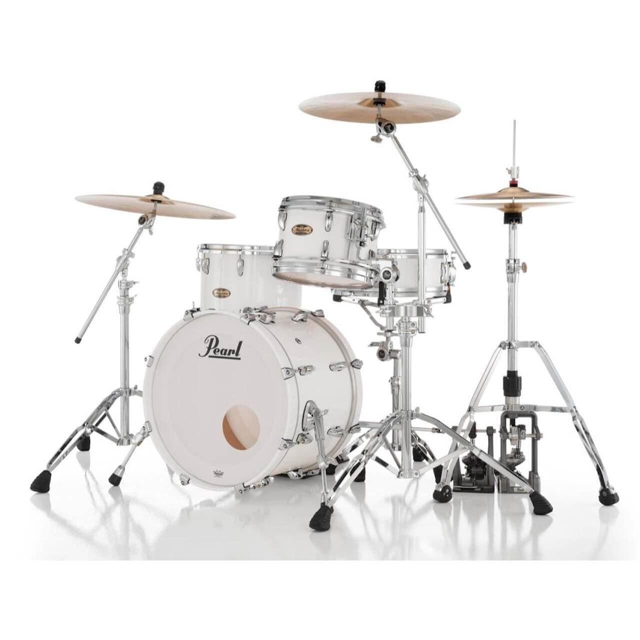 Pearl Masters Maple Pure 3pc Drum Set 20/12/14 w/L-Bracket R2 Mounts Arctic White