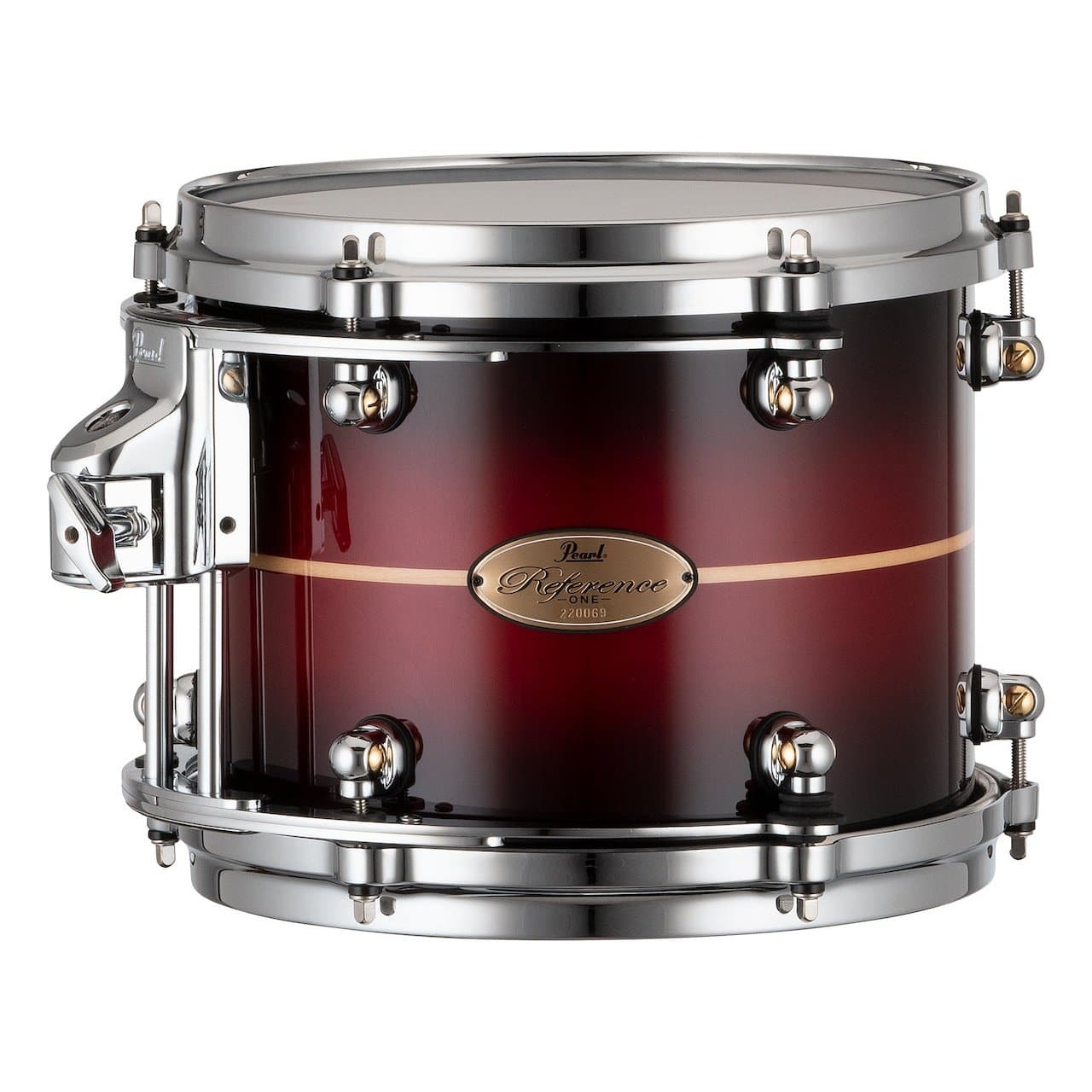 Pearl Reference One Tom 10x8 w/L-Bracket R2 Mount Red Burst Stripe