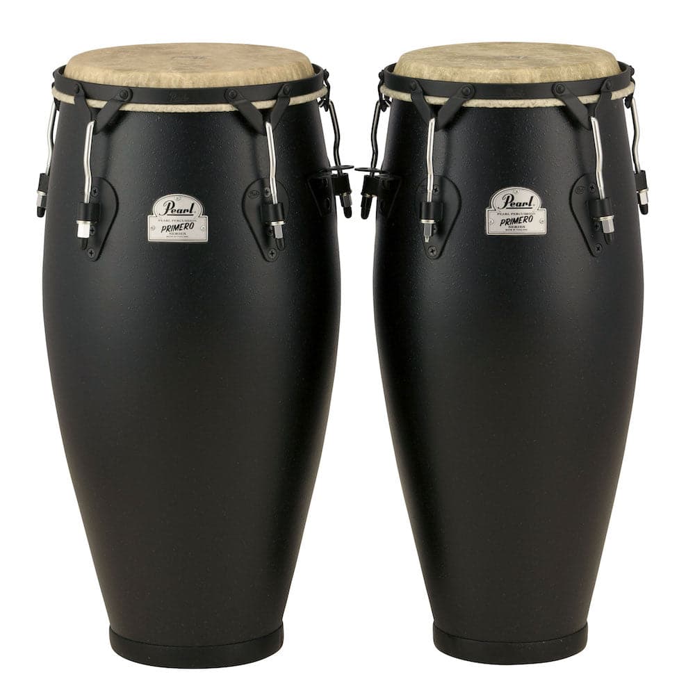 Pearl 10 & 11 Primero Fiberglass Conga Set w/o stand - Textured Black