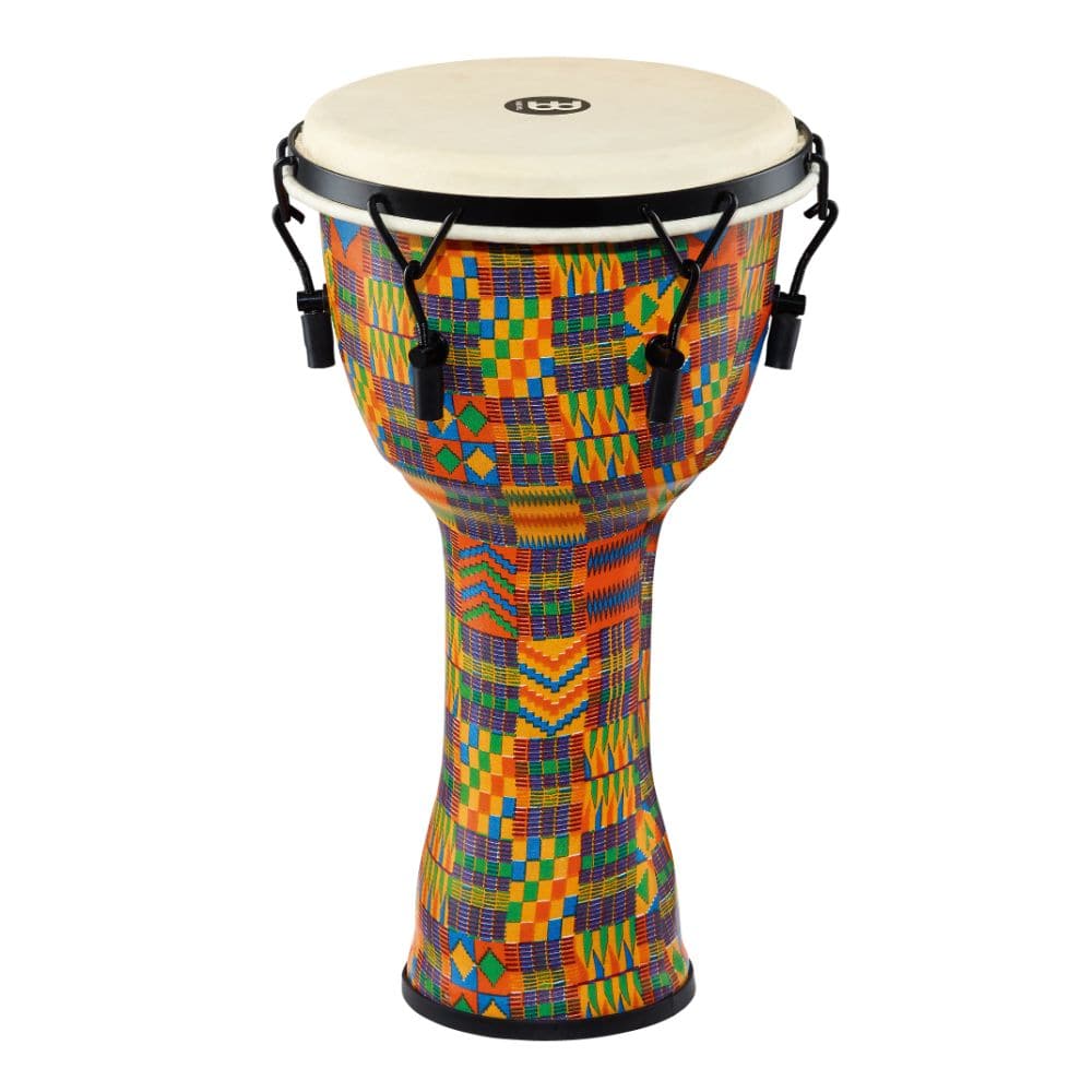 Meinl Lug Tuned Travel Djembe, 10, Kenyan Quilt, Goat Head