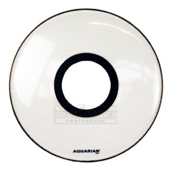 Aquarian Bass Drum Heads : Center Ported Resonant Bass Drumhead 16 White