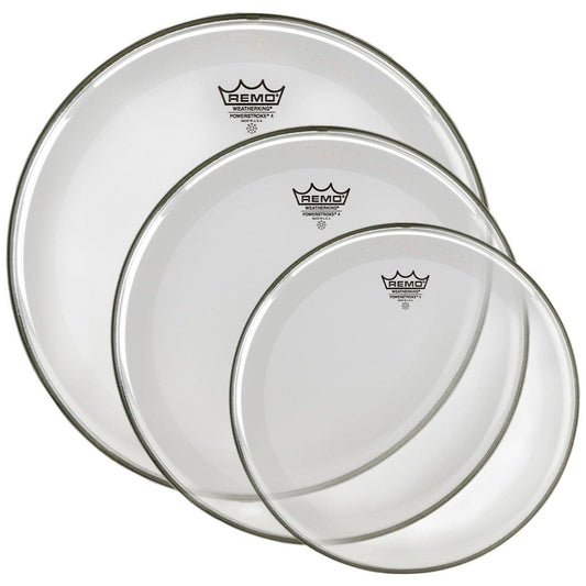 Remo Powerstroke 4 Clear Drum Head Pack 10/12/16