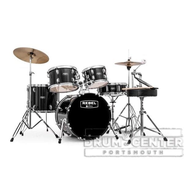 Mapex Rebel 5 Pc Complete Junior Set Up with Fast Size Toms Black