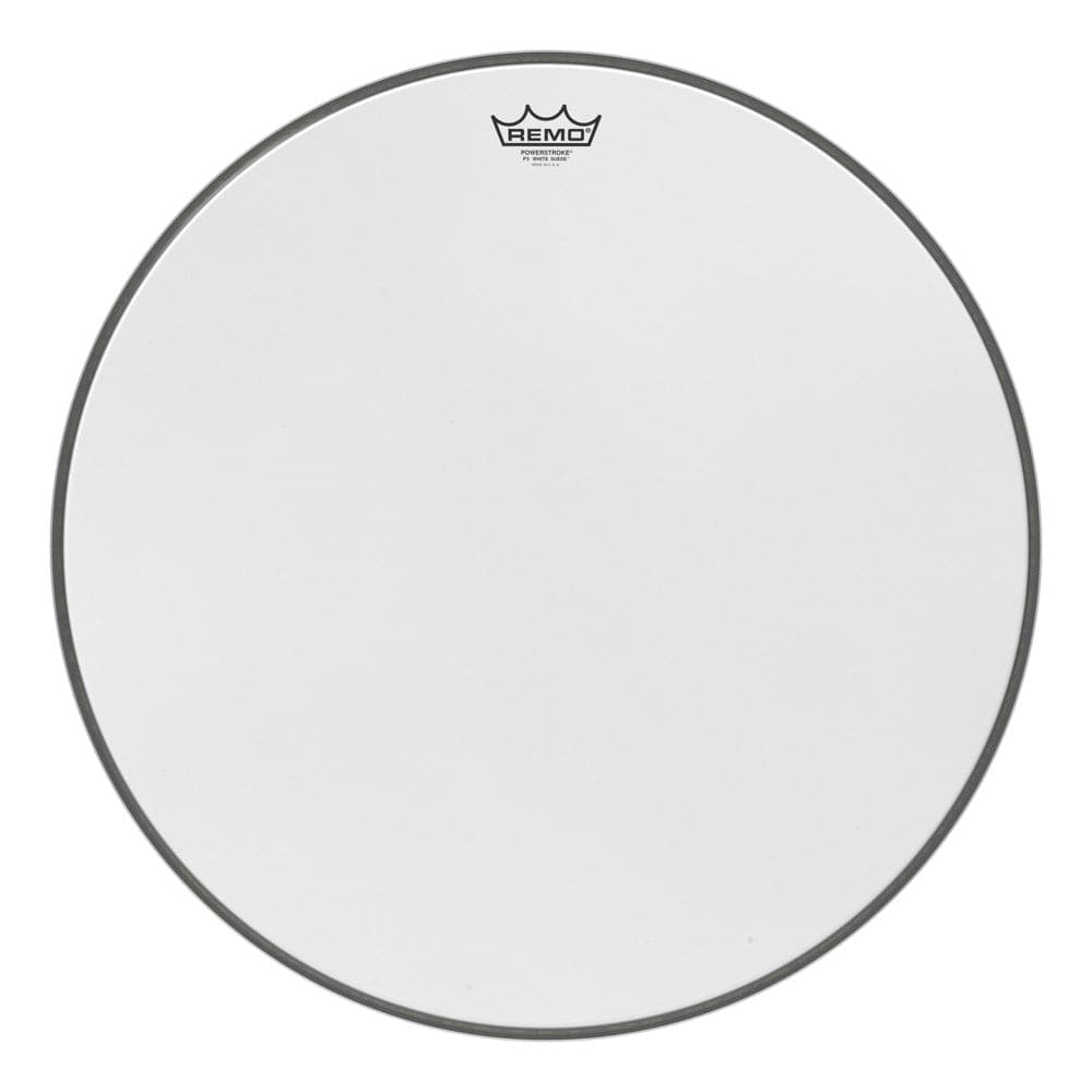 Remo White Suede Powerstroke 22 Inch Bass Drum Head
