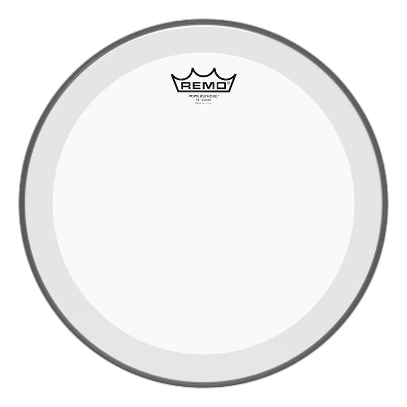 Remo Clear Powerstroke P4 22 Inch Bass Drum Head : With Impact Patch