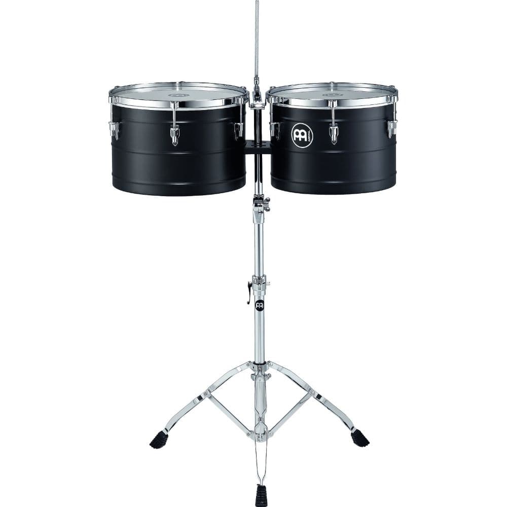 Meinl Marathon Timbales 14 & 15 x 10 Deep Black Powder Coated Steel