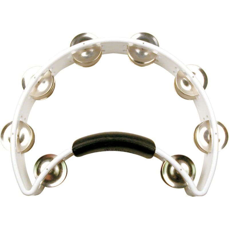 Rhythm Tech Tambourine White Nickel Jingles