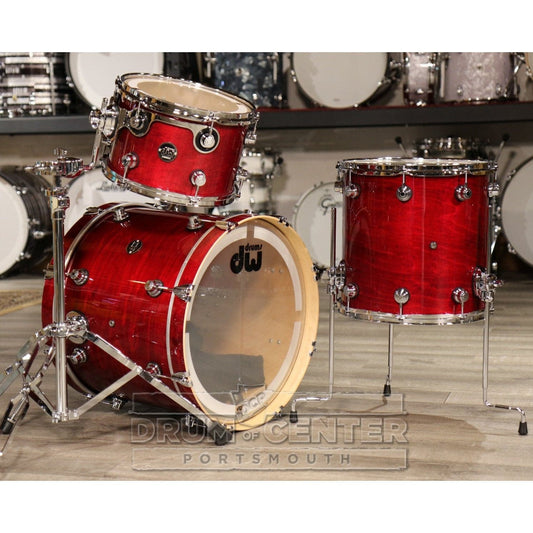 DW Performance 3pc Lacquer Drum Set 20/12/14 Cherry Stain