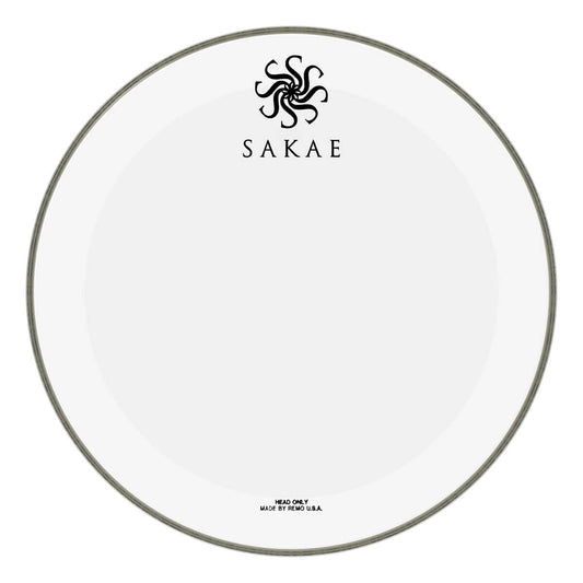 Sakae Bass Drum Logo Head: Powerstroke 3 Smooth White 20"