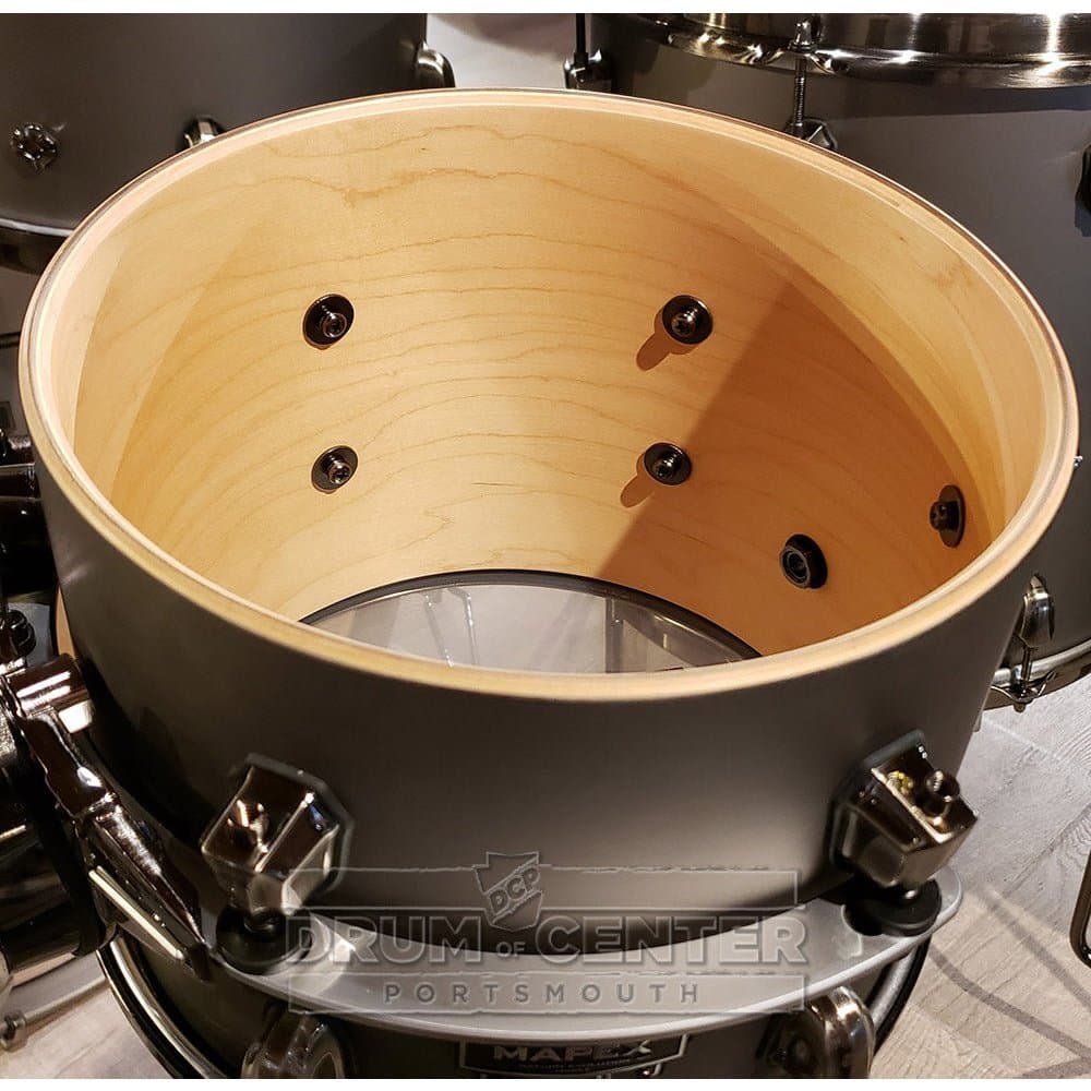 Mapex Saturn Evolution Workhorse 5 Pc Birch Drum Set Without Snare - 22/10/12/14/16 - Gun Metal Grey
