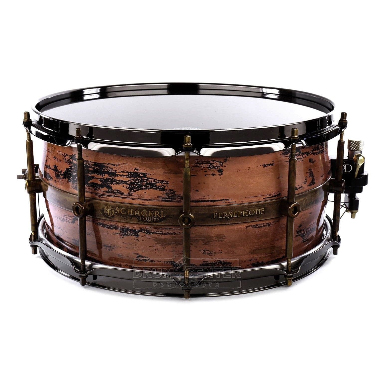 Schagerl Persephone Snare Drum 14x6.5 Copper, Dark Vintage