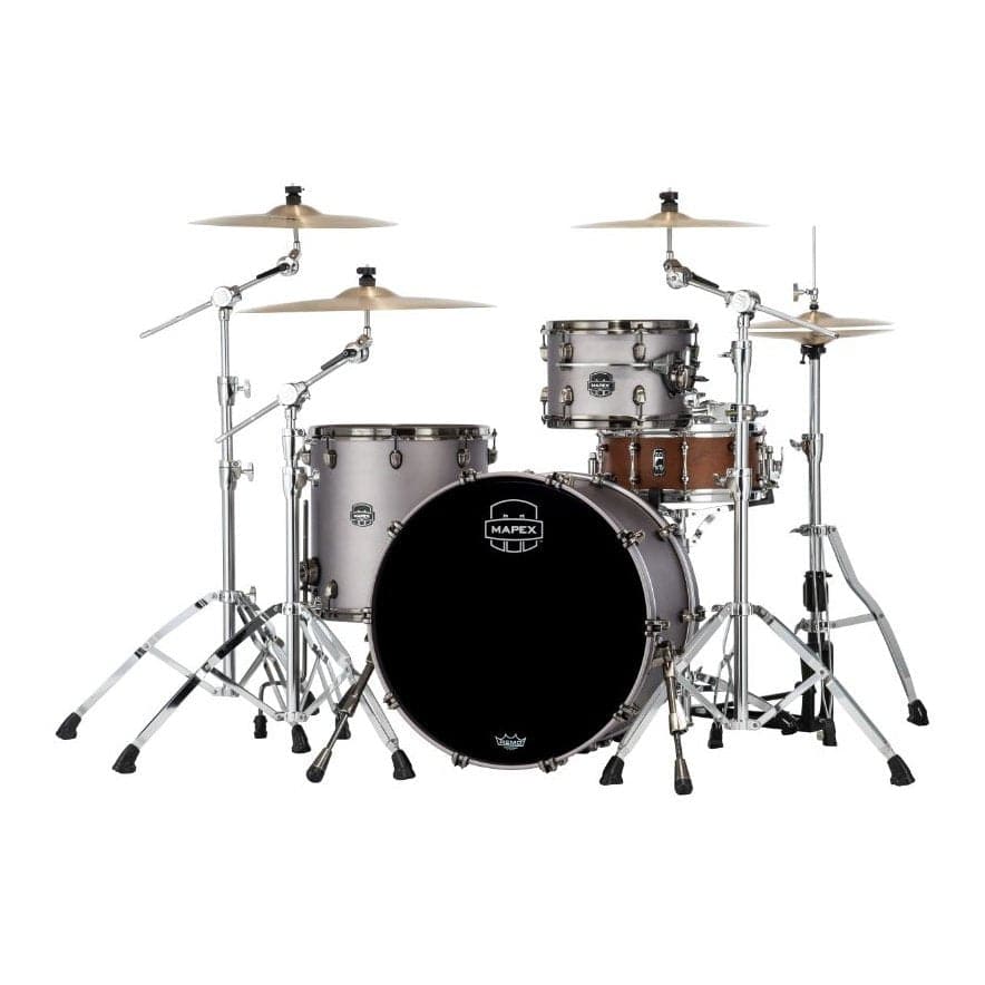 Mapex Saturn Evolution Hybrid Organic Rock 3 Pc Drum Set Without Snare - 22/12/16 - Gun Metal Grey