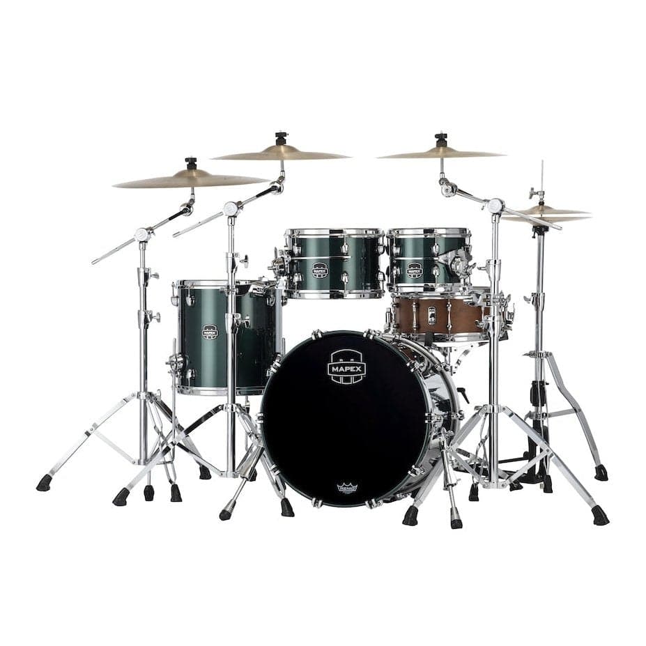 Mapex Saturn Evolution Fusion 4 Pc Maple Drum Set Without Snare - 20/10/12/14 - Brunswick Green
