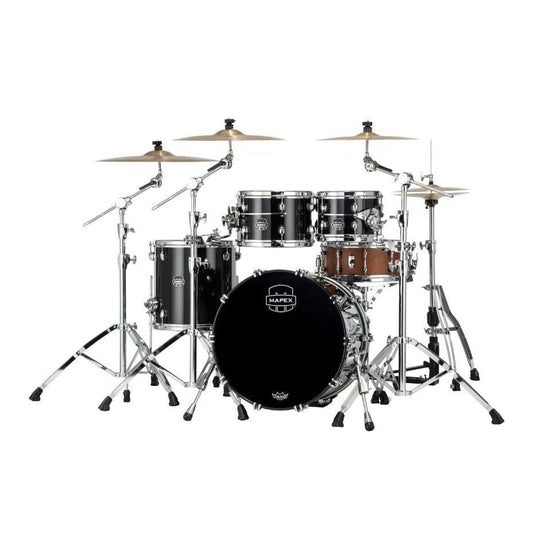 Mapex Saturn Evolution Fusion 4 Pc Maple Drum Set Without Snare - 20/10/12/14 - Piano Black