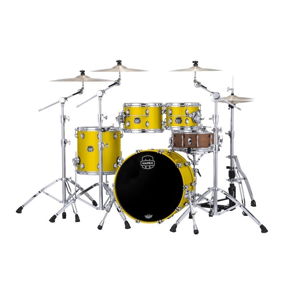 Mapex Saturn Evolution Fusion 4pc Maple Drum Set 20/10/12/14 Tuscan Yellow