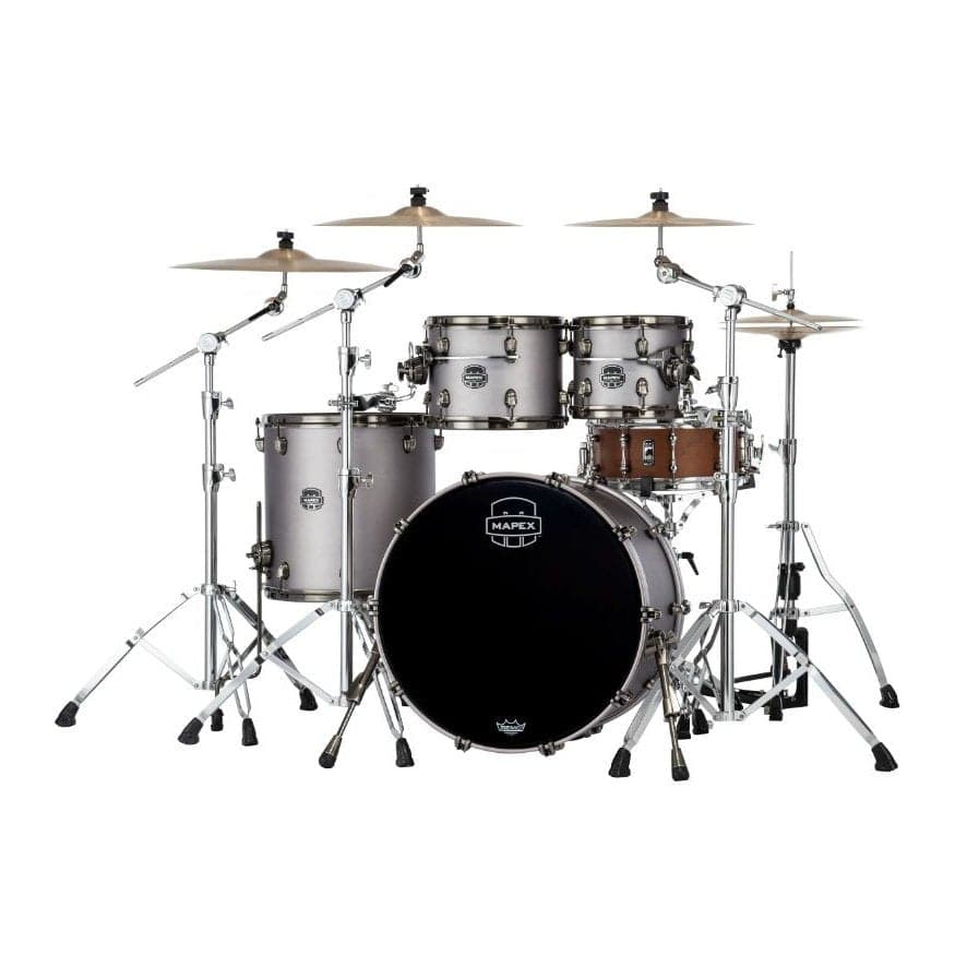 Mapex Saturn Evolution Rock 4 Pc Birch Drum Set Without Snare - 22/10/12/16 - Gun Metal Grey