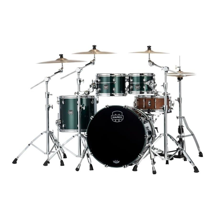 Mapex Saturn Evolution Classic 4 Pc Birch Drum Set Without Snare - 22/10/12/16 - Brunswick Green