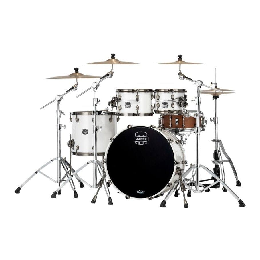 Mapex Saturn Evolution Classic 4 Pc Maple Drum Set Without Snare - 22/10/12/16 - Polar White