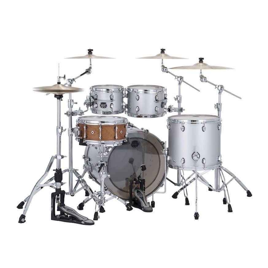 Mapex Saturn Evolution Classic 4 Pc Maple Drum Set Without Snare - 22/10/12/16 - Iridium Silver